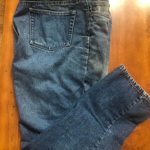 Nevada brand flannel-lined denim jeans.